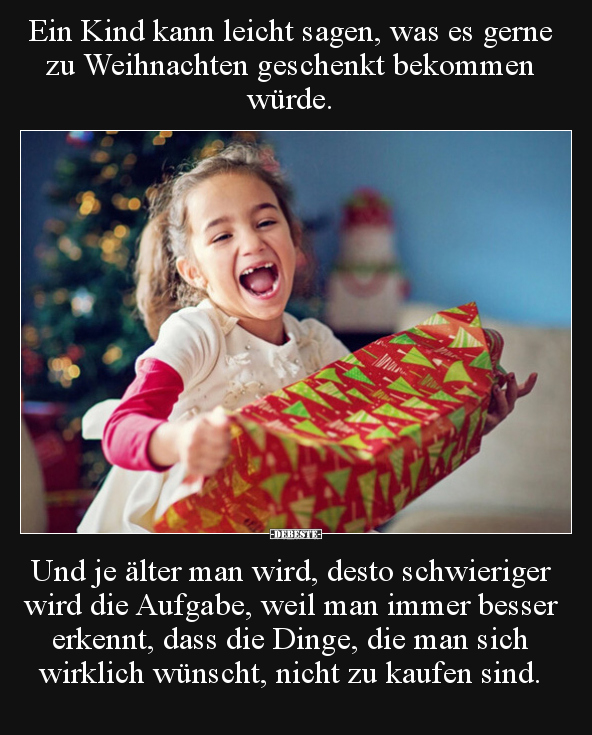 Ein Kind kann leicht sagen, was es gerne zu Weihnachten.. - Lustige Bilder | DEBESTE.de