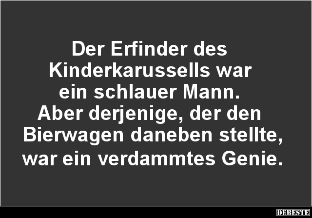Der Erfinder des Kinderkarussells war ein schlauer Mann.. - Lustige Bilder | DEBESTE.de