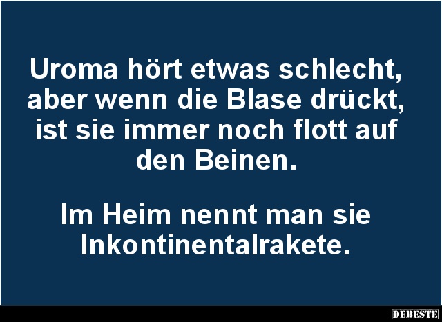 Uroma hört etwas schlecht, aber wenn die Blase drückt.. - Lustige Bilder | DEBESTE.de