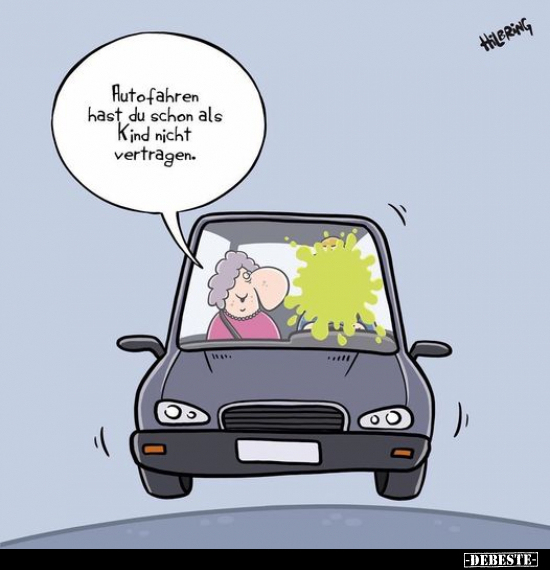 Autofahren hast du schon als Kind nicht vertragen... - Lustige Bilder | DEBESTE.de