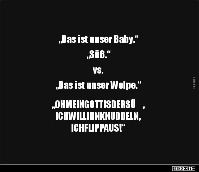 "Das ist unser Baby." "Süß." vs. "Das ist unser.." - Lustige Bilder | DEBESTE.de