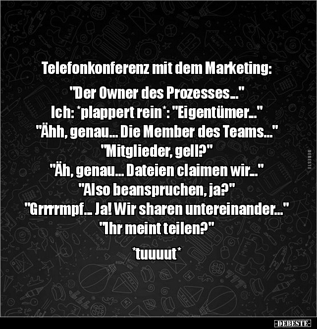 Telefonkonferenz mit dem Marketing.. - Lustige Bilder | DEBESTE.de