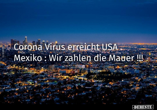 Corona Virus erreicht USA... - Lustige Bilder | DEBESTE.de