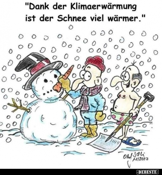 "Dank der Klimaerwärmung ist der Schnee viel wärmer".. - Lustige Bilder | DEBESTE.de