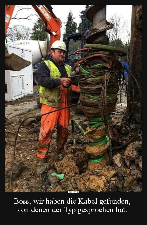 Boss, wir haben die Kabel gefunden, von denen der Typ.. - Lustige Bilder | DEBESTE.de