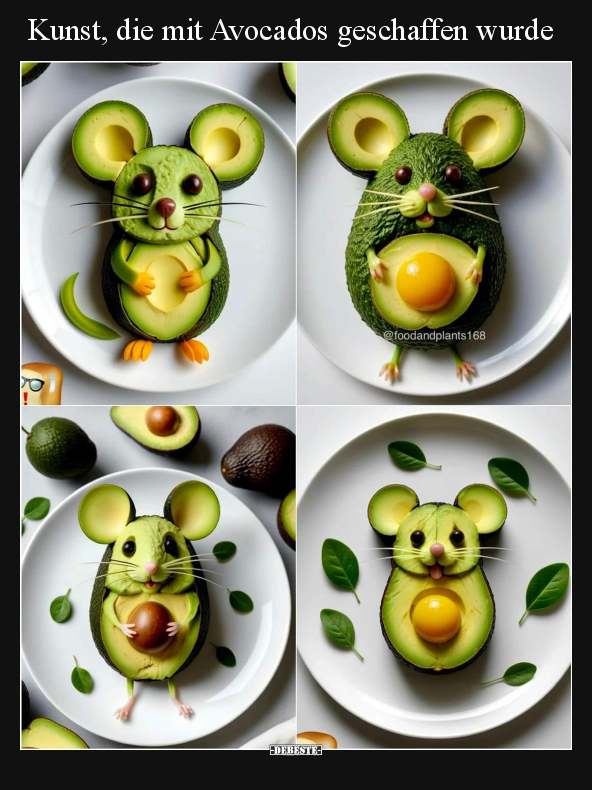 Kunst, die mit Avocados geschaffen wurde.. - Lustige Bilder | DEBESTE.de