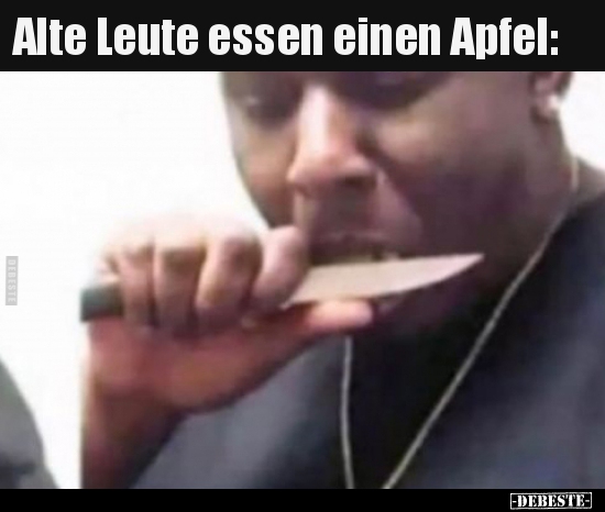 Alte Leute essen einen Apfel.. - Lustige Bilder | DEBESTE.de