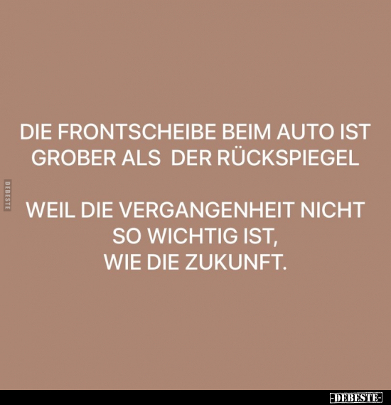 Die Frontscheibe beim Auto ist größer als der Rückspiegel.. - Lustige Bilder | DEBESTE.de
