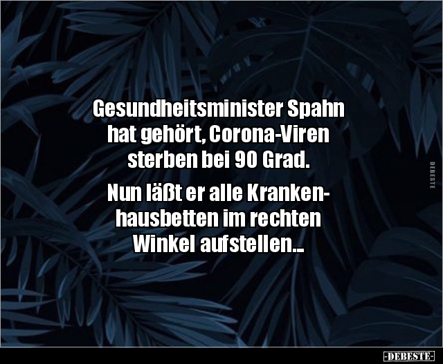Gesundheitsminister Spahn hat gehört, Corona-Viren.. - Lustige Bilder | DEBESTE.de