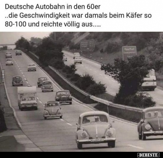 Deutsche Autobahn in den 60er.