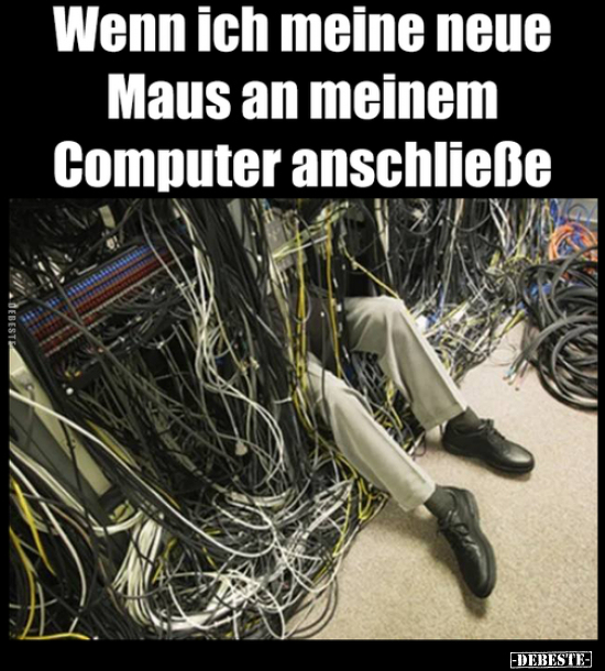 Wenn ich meine neue Maus an meinem Computer anschließe.. - Lustige Bilder | DEBESTE.de