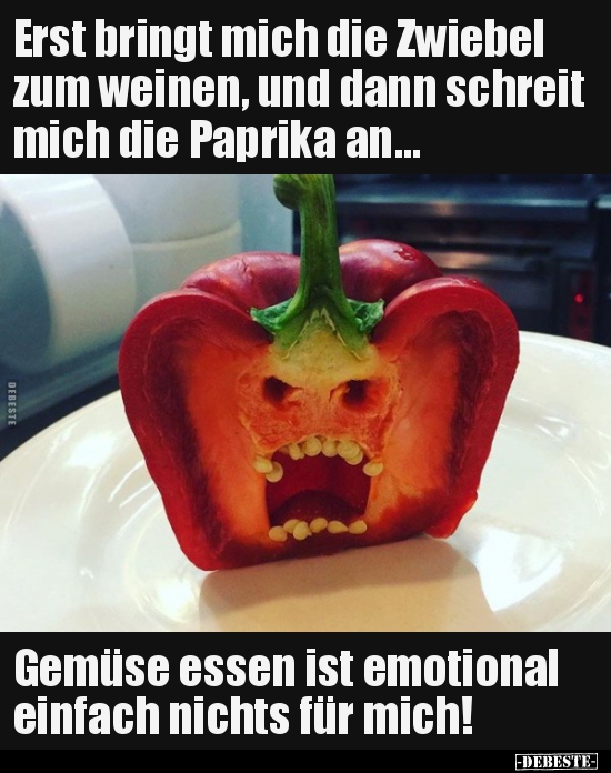 Erst bringt mich die Zwiebel zum weinen, und dann.. - Lustige Bilder | DEBESTE.de