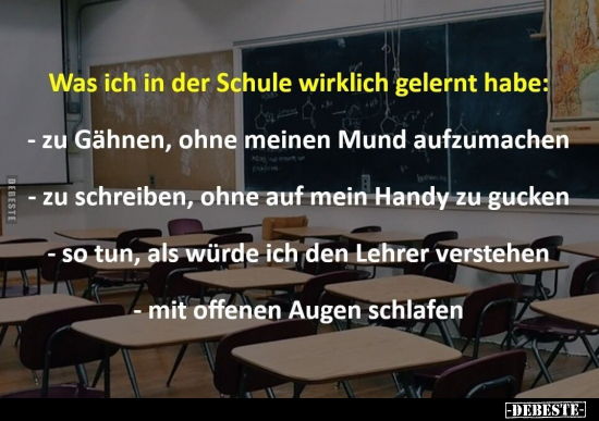 Was ich in der Schule wirklich gelernt habe.. - Lustige Bilder | DEBESTE.de