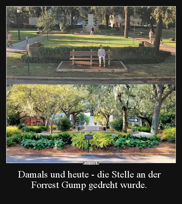 Damals und heute - die Stelle an der Forrest Gump gedreht.. - Lustige Bilder | DEBESTE.de