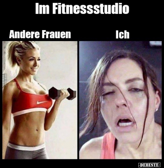 Im Fitnessstudio: Andere Frauen / Ich.. - Lustige Bilder | DEBESTE.de