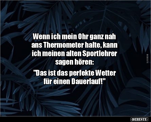 Wenn ich mein Ohr ganz nah ans Thermometer halte.. - Lustige Bilder | DEBESTE.de