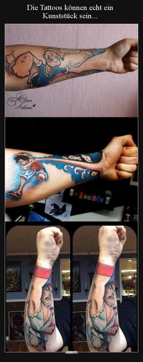 Die Tattoos können echt ein Kunststück sein... - Lustige Bilder | DEBESTE.de