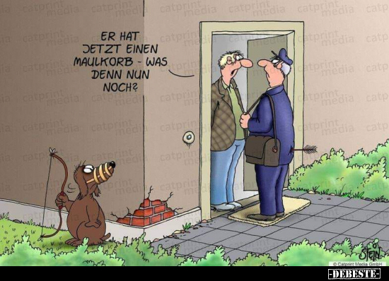 Er hat jetzt einen Maulkorb- was denn nun noch?.. - Lustige Bilder | DEBESTE.de