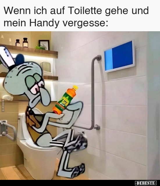 Wenn ich auf Toilette gehe und mein Handy vergesse.. - Lustige Bilder | DEBESTE.de