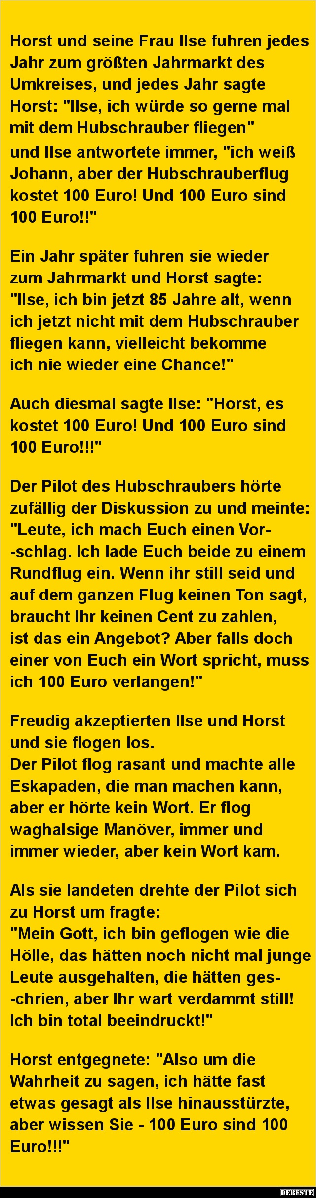 Horst und seine Frau Ilse fuhren jedes Jahr zum größten.. - Lustige Bilder | DEBESTE.de