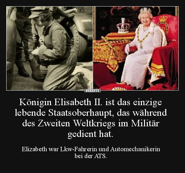 Königin Elisabeth II. ist das einzige lebende.. - Lustige Bilder | DEBESTE.de
