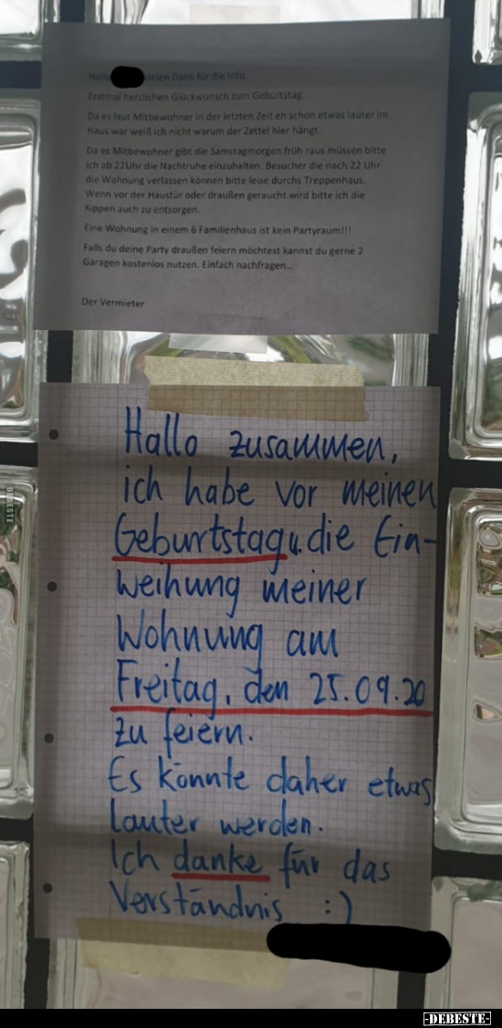 Hallo zusammen, ich habe vor meinen Geburstag.. - Lustige Bilder | DEBESTE.de