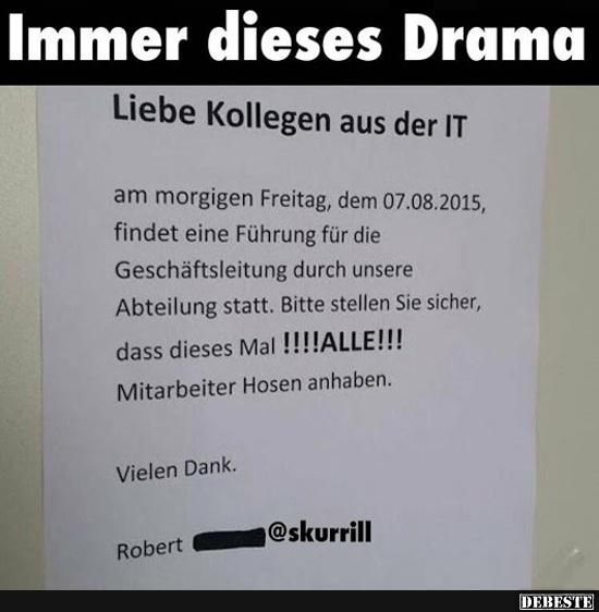 Immer dieses Drama.. - Lustige Bilder | DEBESTE.de