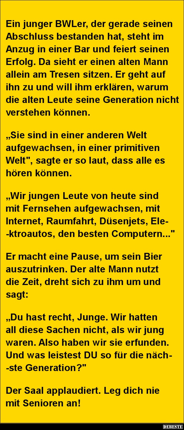 Ein junger BWLer, der gerade seinen Abschluss bestanden hat.. - Lustige Bilder | DEBESTE.de