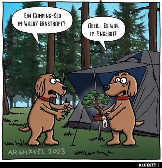 Ein Camping-Klo im Wald? Ernsthaft?.. - Lustige Bilder | DEBESTE.de