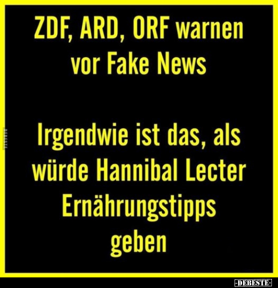 ZDF, ARD, ORF warnen vor Fake News.. - Lustige Bilder | DEBESTE.de