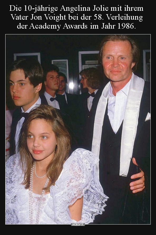 Die 10-jährige Angelina Jolie mit ihrem Vater Jon Voight.. - Lustige Bilder | DEBESTE.de