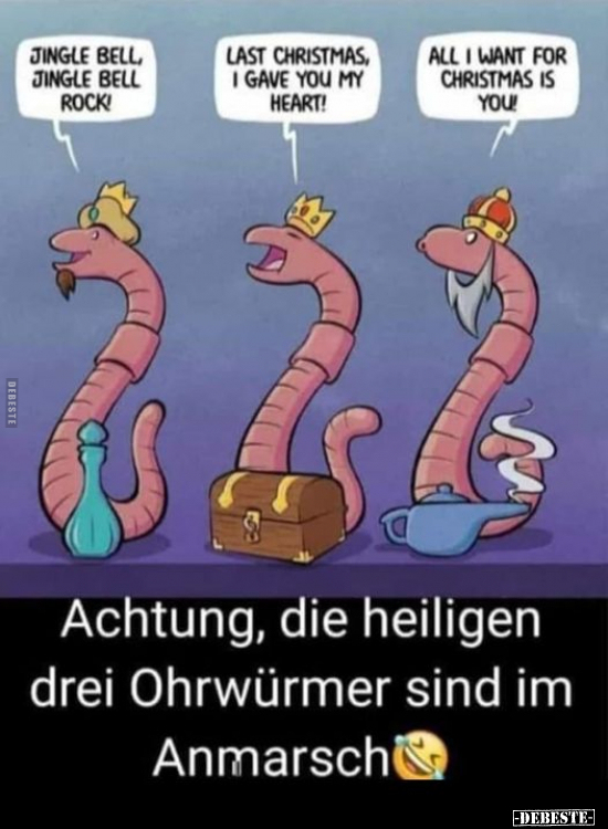 Achtung, die heiligen drei Ohrwürmer sind im Anmarsch... - Lustige Bilder | DEBESTE.de