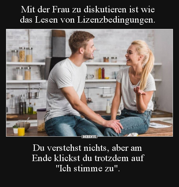 Mit der Frau zu diskutieren ist wie das Lesen von.. - Lustige Bilder | DEBESTE.de