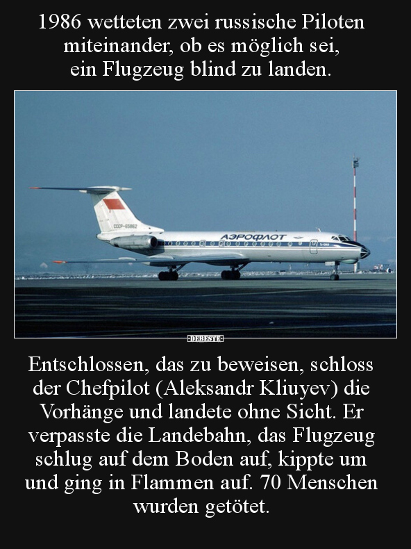 1986 wetteten zwei russische Piloten miteinander, ob es.. - Lustige Bilder | DEBESTE.de