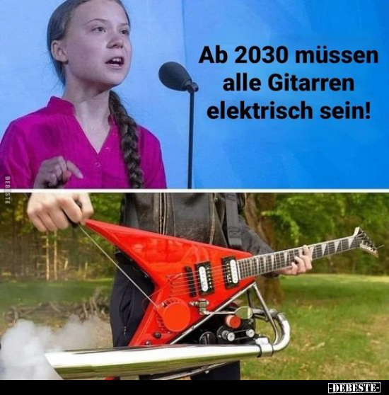 Ab 2030 müssen alle Gitarren elektrisch sein!.. - Lustige Bilder | DEBESTE.de