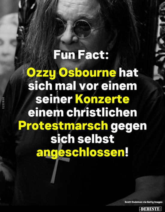 Fun Fact: Ozzy Osbourne hat sich mal vor einem seiner.. - Lustige Bilder | DEBESTE.de