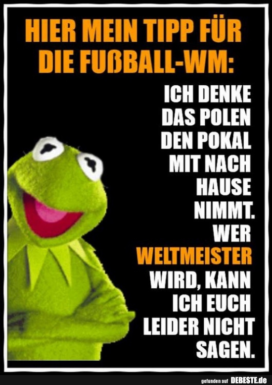 Hier mein Tipp für die Fußball WM.. - Lustige Bilder | DEBESTE.de