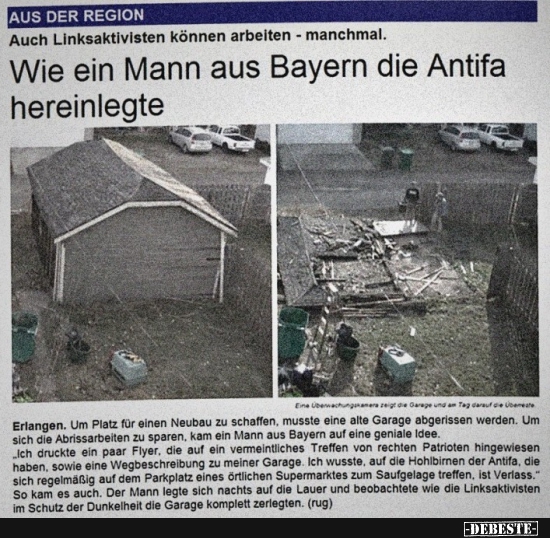 Wie ein Mann aus Bayern die Antifa hereinlegte.. - Lustige Bilder | DEBESTE.de