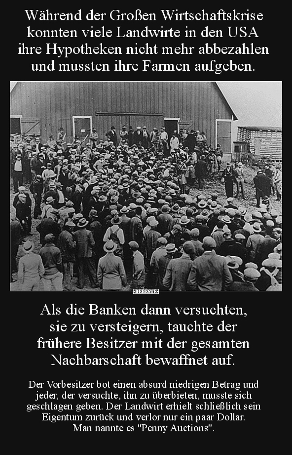 Während der Großen Wirtschaftskrise konnten viele Landwirte.. - Lustige Bilder | DEBESTE.de