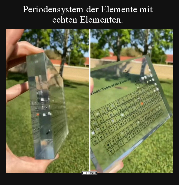Periodensystem der Elemente mit echten Elementen... - Lustige Bilder | DEBESTE.de