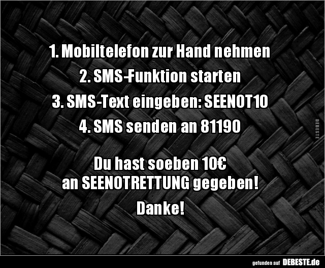 1. Mobiltelefon zur Hand nehmen 2. SMS-Funktion.. - Lustige Bilder | DEBESTE.de