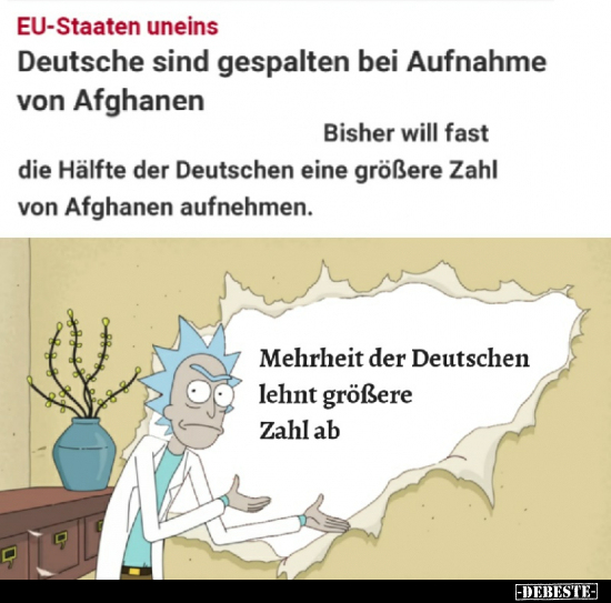 Deutsche sind gespalten bei Aufnahme von Afghanen.. - Lustige Bilder | DEBESTE.de