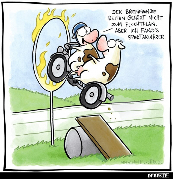 Der brennende Reifen gehört nicht zum Fluchtplan.. - Lustige Bilder | DEBESTE.de
