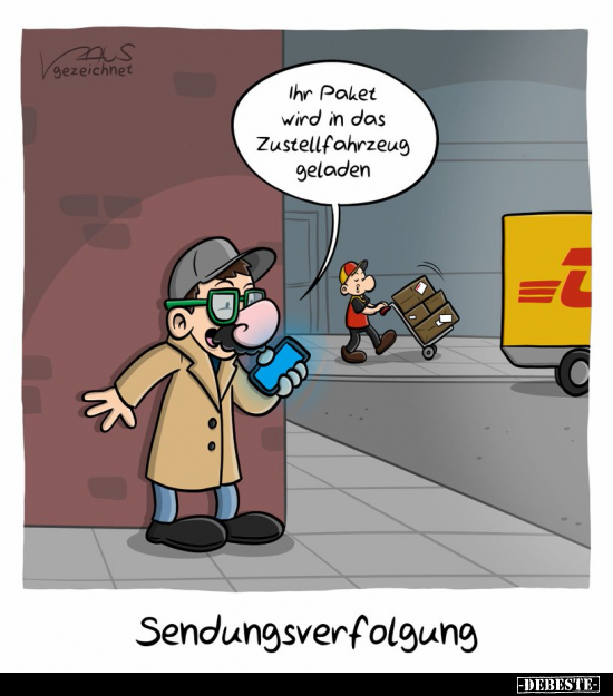  Ihr Paket wird in das Zustellfahrzeug geladen.. - Lustige Bilder | DEBESTE.de