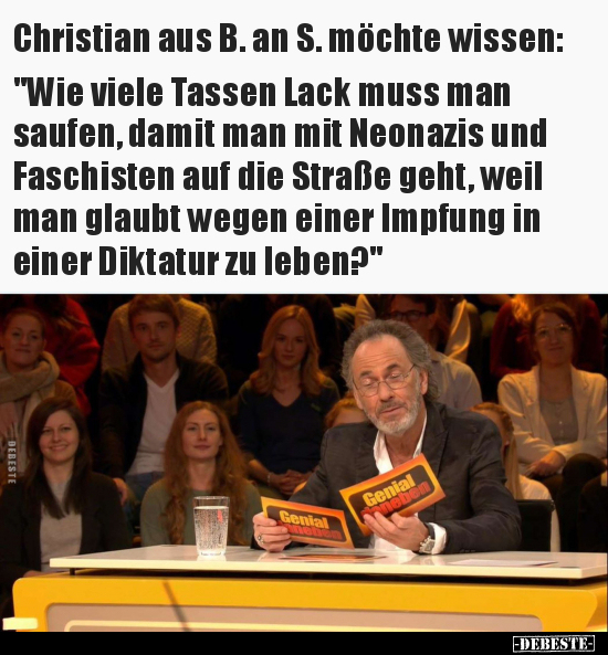 Christian aus B. an S. möchte wissen: "Wie viele Tassen.." - Lustige Bilder | DEBESTE.de