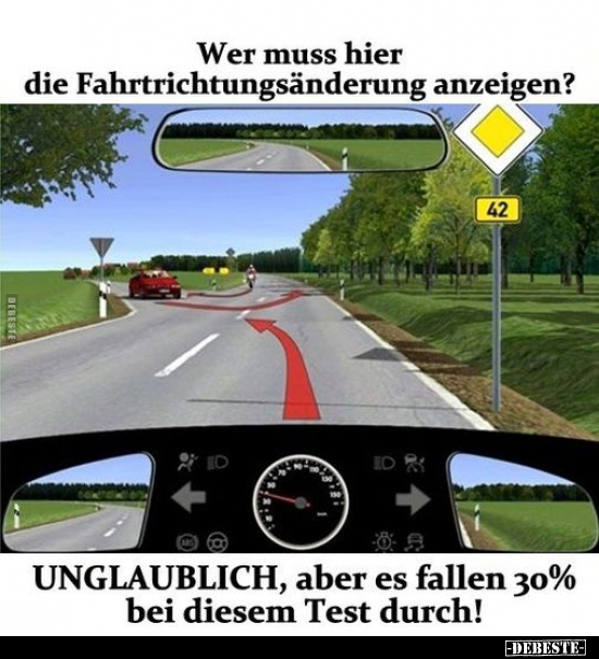Wer muss hier die Fahrtrichtungsänderung anzeigen?.. - Lustige Bilder | DEBESTE.de