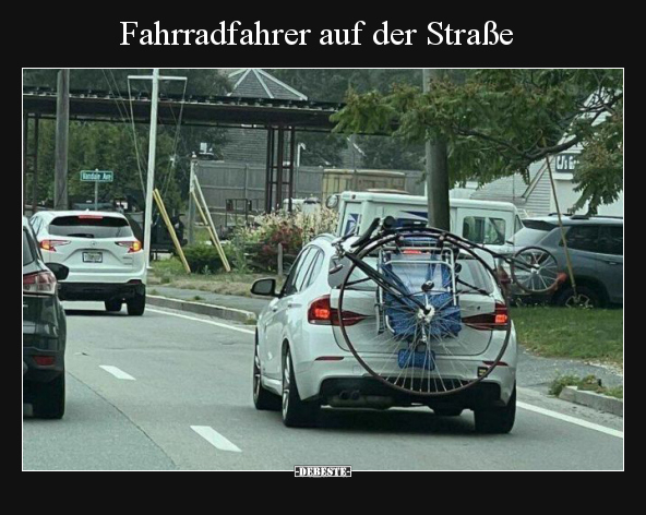 Fahrradfahrer auf der Straße.. - Lustige Bilder | DEBESTE.de