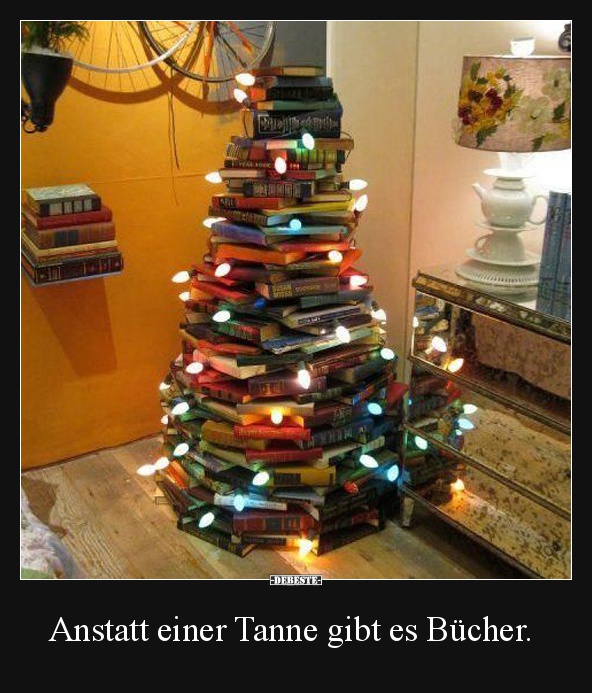 Anstatt einer Tanne gibt es Bücher. - Lustige Bilder | DEBESTE.de