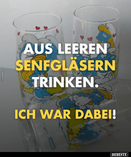 Aus leeren Senfgläsern trinken... - Lustige Bilder | DEBESTE.de