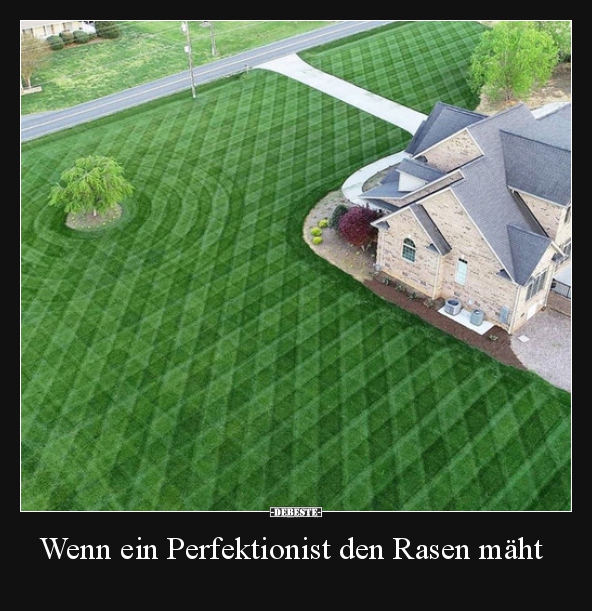 Wenn ein Perfektionist den Rasen mäht.. - Lustige Bilder | DEBESTE.de